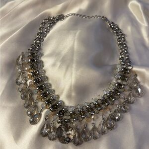 Vintage Silver Crystal Necklace